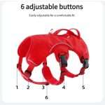 outdoor adventure dog harness - waterproof, durable with 360° reflective trim